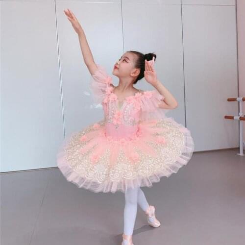 Ballet Tutu Children Ballerina Tutu Dress Strap Pancake Tutus Child Classical Dancing Dress Girl Party Performance Ballet Dress