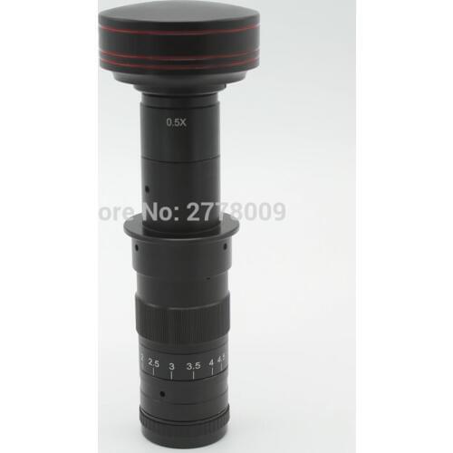 Free Shipping Full HD 5.0MP Industrial Digital Electron Microscope Camera USB Video Output+10X-360X Optical C-mount Lens