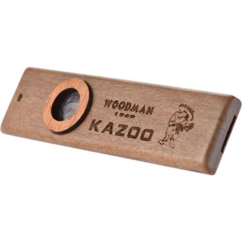 Wooden Kazoo Adult Kids Educational Musical Instruments Accompaniment For Bass Ukulele Guitar Jazz Drum Kit, With Aluminum Box F