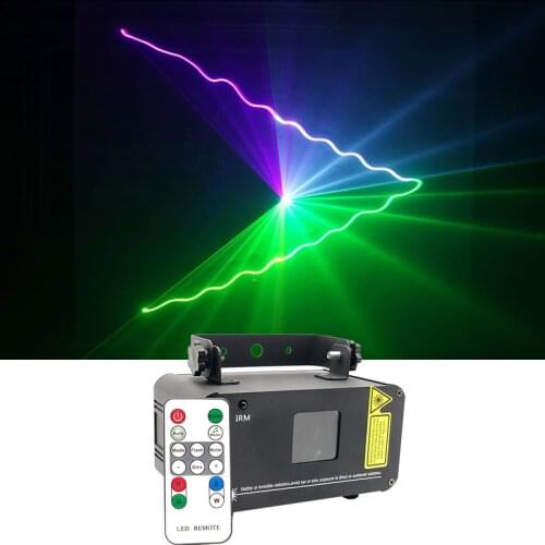 Dj Light Remote 1 Head RGB Full Color Disco Laser Flower By DMX 512 Fog Machine Stage Lighting Wedding Night KTV Club Dance