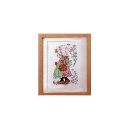 NN xiaoyi cotton self-matching cross stitch Cross stitch RS cotton comes with no prints Sarah Kay - Apple Picking girl