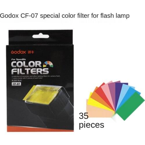 Godox CF-07 Universal 35 Pieces Speedlite Color Filter Kit Photography Gels Filters Set for Canon Nikon Sony Yongnuo Flash Light