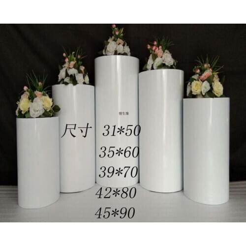 Round Square cylinder Column display stand pillar road lead flowers vase cake stand crafts dessert display holder wedding decor
