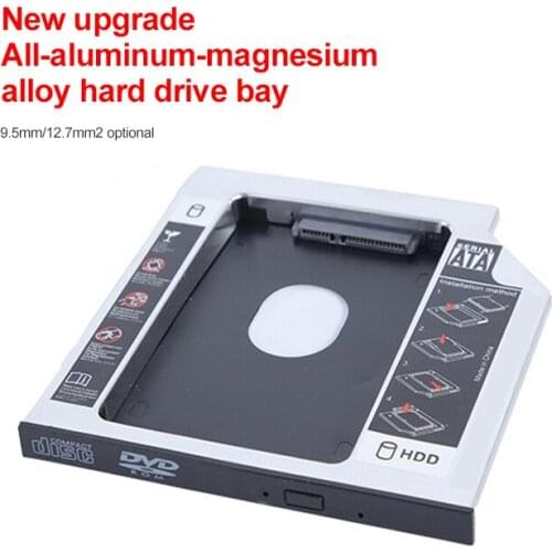 SATA to SATA 2nd HDD Caddy 9.5mm 2.5 " 2TB SSD Case Hard Disk Drive Enclosure Adapter for Apple-MacBook Pro A1278 A1286 A1297