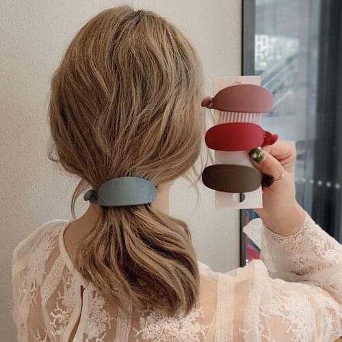 CN Cute Candy Color Banana Shape Hair Claws Women Girls Sweet Hair Clips Ponytail Holder Hairpins Fashion Hair Accessories