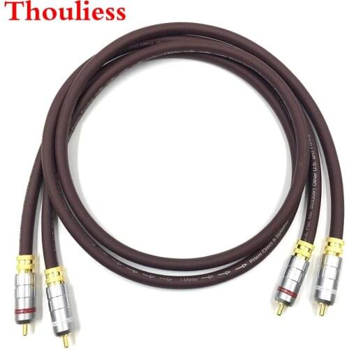 Thouliess Pair HIFI Type-1 2RCA MaleCable RCA Reference Interconnect Audio Cable Gold plated PLUG forTARA Labs Prism OMNI 2 Wire