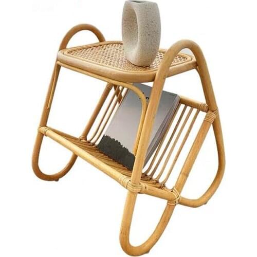 TT Rattan Storage Small Coffee Table B & B Wind Bay Window Japanese Corner Table Side Table Mini Magazine Storage Rack