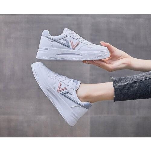 Women Shoes 2021 Platform Lace Up Flat Shoes Women Fashion Increase White Shoes Women Breathable Casual Shoes Zapatos De Mujer