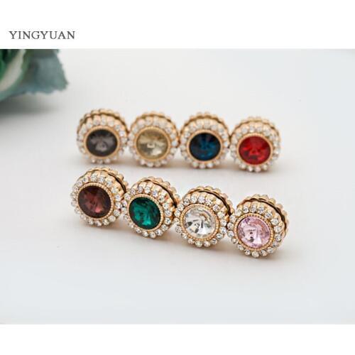 XT41 Wholesale Fashion Headwear Scarf Magnet Brooch Exquisite Rhinestone Hijab Clips 12pcs/Lot