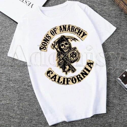 SAMCRO Sons of Anarchy Women Harajuku Tops Summer Tops Graphic Tees Women Kawaii T-shirt Clothes Girl T Shirt ,Drop Shipping