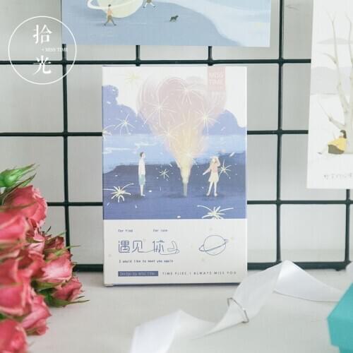 30 Sheets/Set Meet You Creative Valentines Day Postcard Greeting Card Message Card Birthday Gift Card