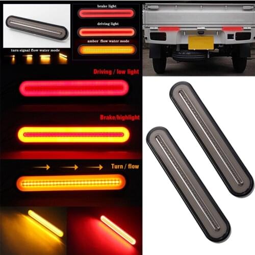 Car 100 LED 3-in-1 Turn Signal Light Led Rear Tail Light Lamps Flowing Braking Stop Lights Waterproof Bulb For Truck Trailer