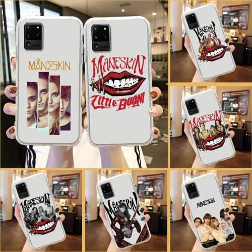 Maneskin Damiano David Phone Case For Samsung Galaxy Note 4 8 9 10 20 S8 S9 S10 S10E S20 Plus UITRA Ultra transparent soft