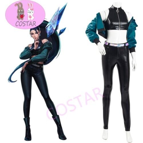 COSTAR Game LOL KDA Cosplay Costume KDA Kaisa Uniform Outfit Fullsets K/DA Group Character Roleplay Halloween Outfits all out