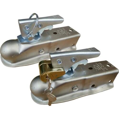 CVP Trailer Coupling 1-7/8" x 2'' Ball Hitch Back Trailer Coupler Straight Tongue RV Parts Camper Caravana Acccessores