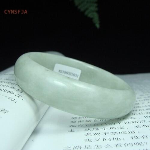 CYNSFJA New Real Certified Natural Jade Bangle Chinese Guizhou Carbonate Womens Jade Bracelets 58mm High Quality Elegant Gift