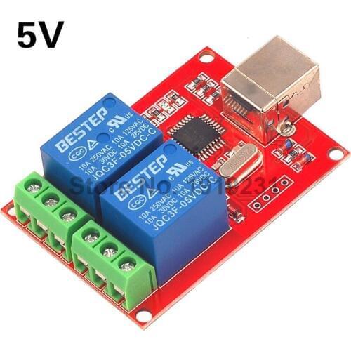 Two Channel 5V Relay Module USB Control Switch / 2 Way 5V Relay Module / Computer Control Switch / PC Intelligent Control