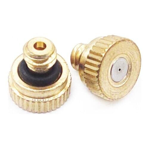Misting NOZZLE Garden Water Sprayer LOW Pressure BRASS 10 - 24UNC Orifice from 0.1mm to 0.8mm 50 Pcs Per Bag