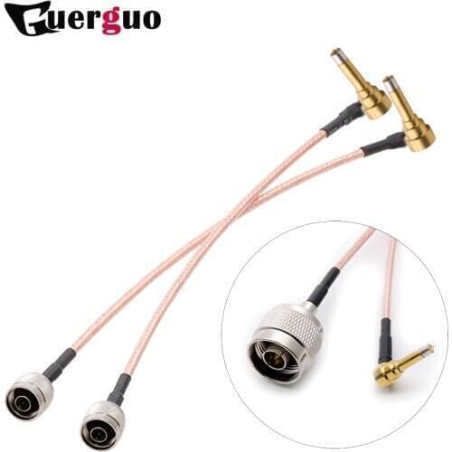 100PCS Customized N type Male Plug to 3G Modem Cable Assembly RF Pigtail Cable MS156 Right Angle Connector RG316 30/50/100cm