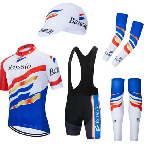 SPEED PEAK Cycling Jersey set Clothing 2021 Banesto Equipment Shirt Cycling team Participating teams mtb Blue Enduro велосипед