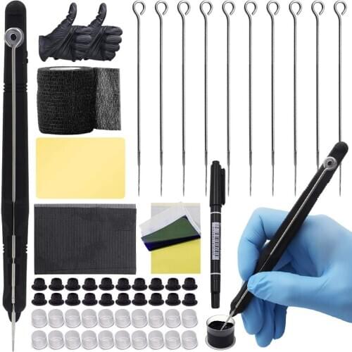 New Tattoo Hand Poke Pen Kit Needle Holder Tool 3D Printing Tattoo Tool For Tattoo Needles Free Shipping