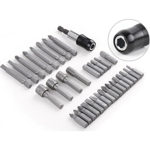 34pcs Screwdriver Bit Set Security Hex Torx Tri-wing Power Drill Screwdriver Tool Bit Sets 1/4" Drive Hex Security Bit Shank