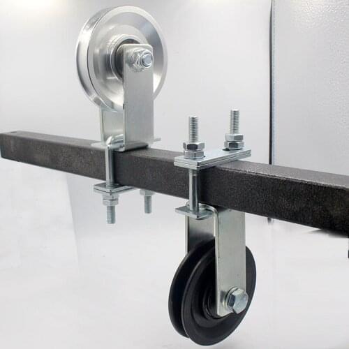 Fitness Mute Pulley For 35/50mm Square Metal Tube DIY Loading Lifting Triceps Cable Machine Attachment Home Gym Silent Pulley