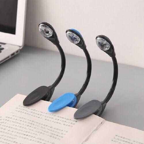 New LED Night Lights Book Lamp Mini Clip On Bendable Travel Night Lights Bedroom Clamp Dorm Reading Light Gift