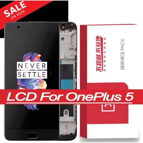 Original 5.5'' AMOLED Display with frame for Oneplus 5 LCD Display Touch Screen Digitizer for OnePlus A5000 Repair Parts