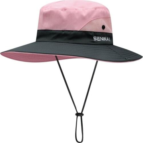 Women Sun Hats Wide Brim UV UPF Ponytail Hole Caps Outdoor Hunting Fishing Hiking Hat Mountaineering Hats