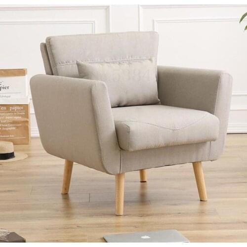 Nordic Single Sofa Chair Small Family Leisure Chair Bedroom Living Room Backrest Small Sofa Balcony Lazy Chair