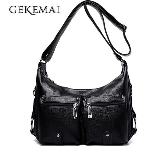 Luxury Designer 2021 New Ladies Shoulder Bag High-quality PU Leather Women Messenger Bags Multi-pocket Design Womens Wallet Sac