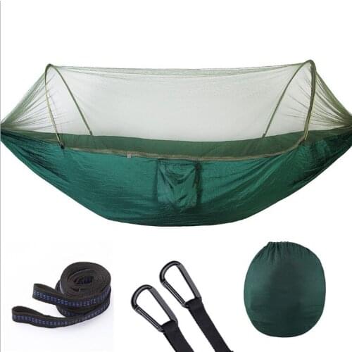 250X120CM Camping Hammock Mosquito Net Pop-Up Outdoor Parachute Sleeping Hammocks