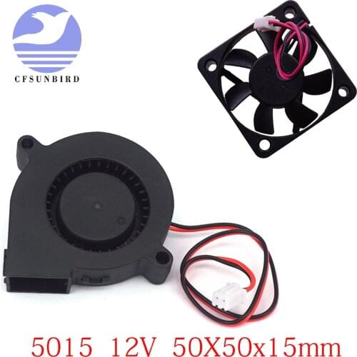 Anet A8 A6 5015 Air blower 12V 24V Ultra-quiet Oil Bearing about 7500 RPM Turbo Small Fan For Multifunctional Heat Dissipation