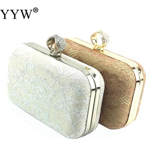 2021 Lace Polyester Women Clutch Bag Evening Bags For Wedding Party Ladies Handbag Parites Prom Sac Elegant Hand Bags As Gift