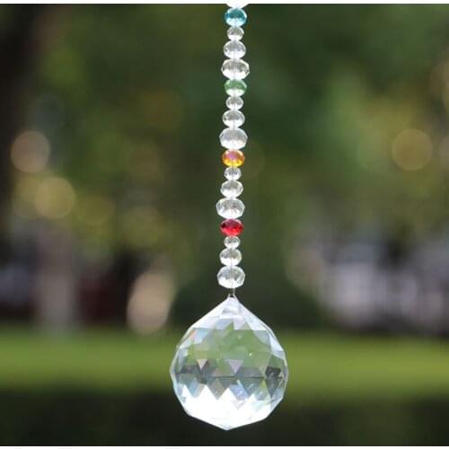 1PCS Hanging Glass Crystal Chakra Suncatcher Ball Pendant Rainbow Fengshui Prism Window Ornament 30mm 40mm