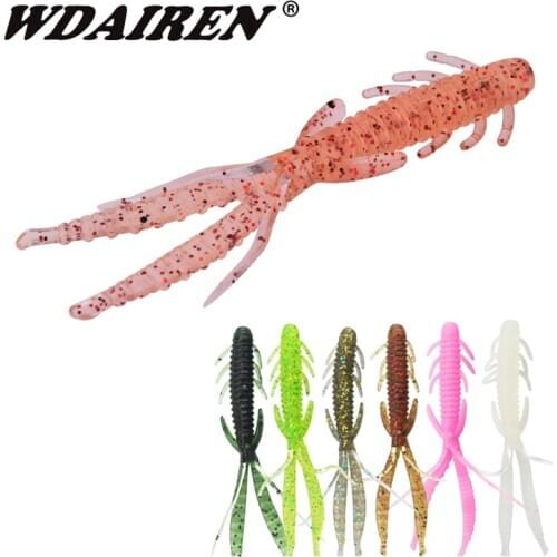 10pcs/Lot Fishy Smell Silicone Fishing Worm Soft Bait 7.5cm 1.8g Jig Shrimp Bass Wobblers Lure Artificial Swimbait Pesca Tackle