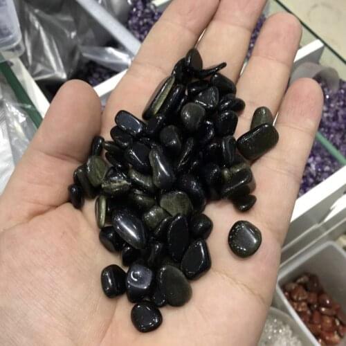 100g Natural Golden Obsidian Gravel Natural Mineral Crystals Fish Tanks and Aquariums Decoration Home Decor Modern