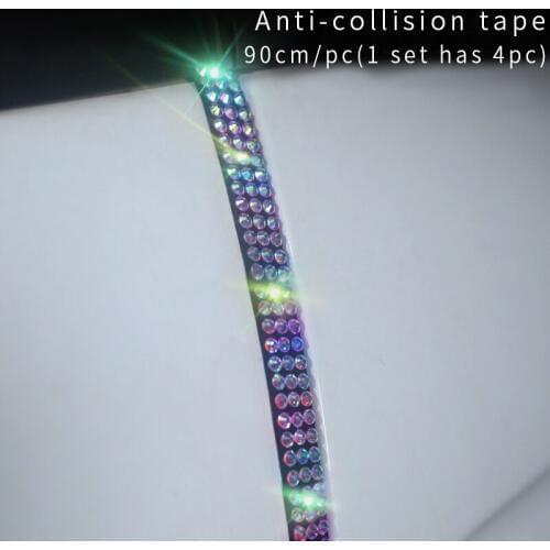Car Door Sticker Car Multi-function Adhesive Protective Film Fashion Rhinestone Tape Car Protection Scratch-resistant