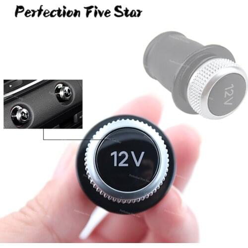 Car Styling Chrome Cigarette Lighter Dust Cover Plug 12V Socket Cover Cap For A3 A4 A5 A6 A7 Q3 Q5 Q7 TT RS6 RS7 S3 S4 919 311