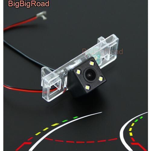 BigBigRoad Car Intelligent Dynamic Tracks Backup CCD Camera For Peugeot 607 / 806 / 807 Eurovans / 406 407 2D coupe / 4D Sedan