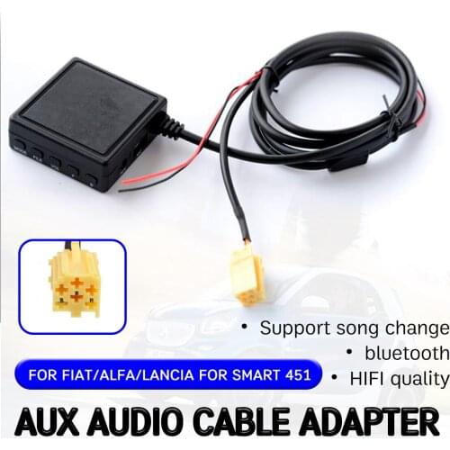 Bluetooth Aux Receiver for Alfa Romeo 159 for Fiat Grande Punto Cable with USB,microphone Hands-free Aux Adapter