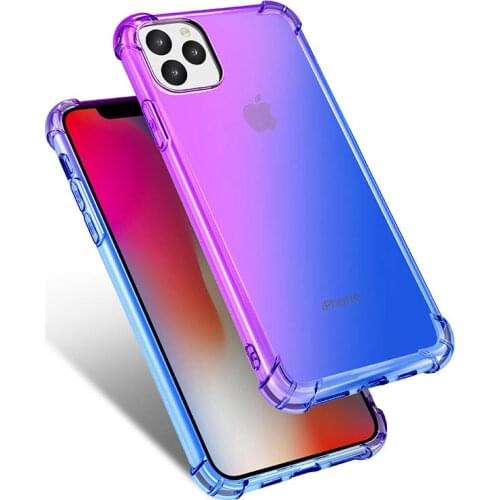 For iPhone X XS XS Max XR 6 6s 7 8 Plus Case Four-corner Anti-fall Gradient Cover for iPhone 11 11 Pro 11 Pro Max Funda Caphina