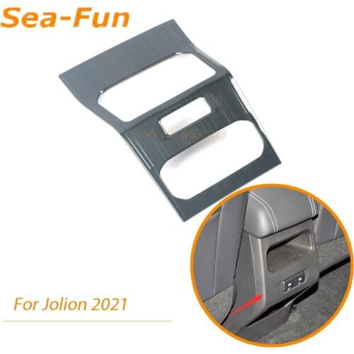 Rear Air Conditioner Outlet AC Vent Decoration Cover Trim For Haval Jolion 2021 Stainless Steel Car Interior Accessories Styling