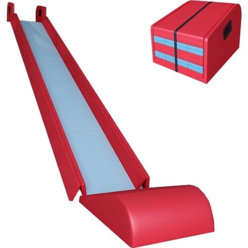 Kids Soft Slide Toys Play Set Household/Kindergarten Folding PU Foam Track Slide Way Customized Length&Colors Stair Ramp YLWS