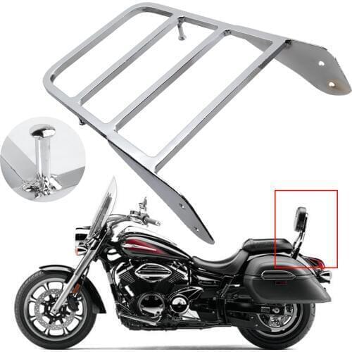 For Yamaha V-Star 400 650 1100 Classic XVS 1998-2011 /Dragstar XVS 1100 00-11 Chrome Motorcycle Backrest Sissy Bar Luggage Rack