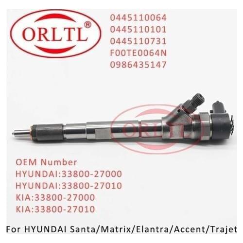 New Nozzle 0445110731 Common Rail Injector 0 445 110 731 Fuel Sprayer OEM 33800-27010 For HYUNDAI Matrix Santa Accent Trajet