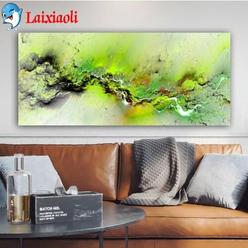 Green color Cloud Abstract 5D DIY Diamond Painting Full Drill Square Diamond Mosaic Landscape Picture Of Rhinestones Embroidery