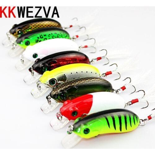 KKWEZVA 6CM 10G insect Fishing Lure Deep swim hard bait fish artificial baits minnow fishing wobbler japan pesca