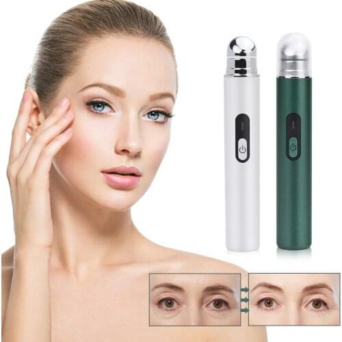 Eye Beauty Massager Electric Vibration Anti-Ageing Eye Lifting Dark Circle Removal Beauty Pen Heating Lip Care Massage Stick